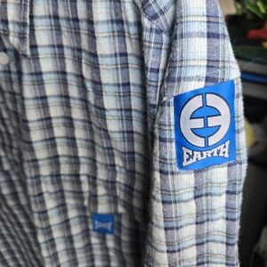 Planet Earth Vintage Flannel Shirt